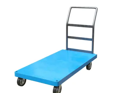 SteelCart Painted Low-poly 3D model