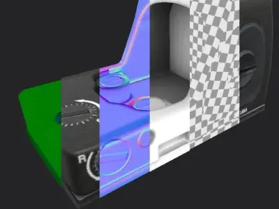 RMR scope Low-poly 3D model Low-poly 3D model