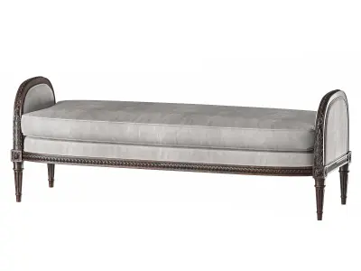 chairish french bench and pouf art 395 3D model