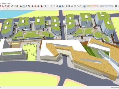 Sketchup Commercial Office Complex 229 3D model