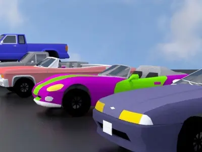 Low poly cars pack Low-poly 3D model