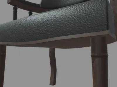 Vintage Chair 01 Low-poly 3D model