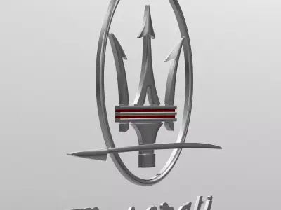 maserati logo 3D model