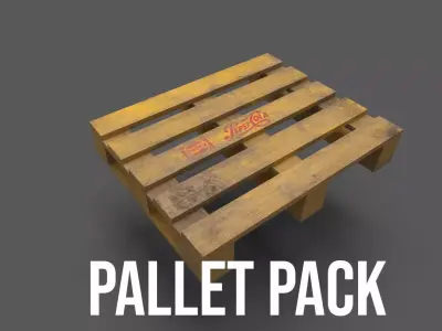 Wood Pallet Pack - Game Ready Low-poly 3D model