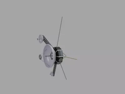 Space satellite Low-poly 3D model