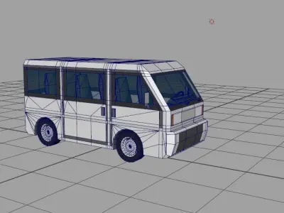 Micro Van  Low-poly 3D model