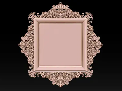 Classic Carved Mirror Frame 3D print model