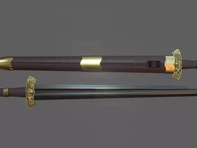 Viking Sword Low-poly 3D model buy