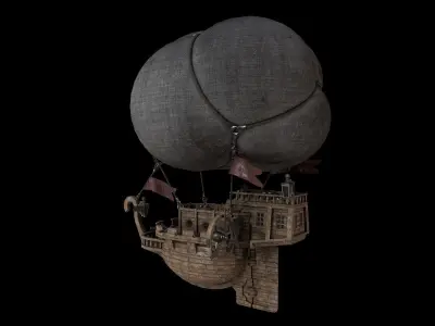 Airship Low-poly 3D model buy