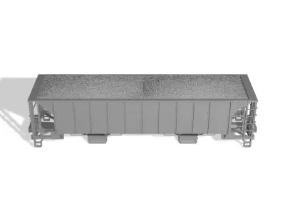 HO Greenville H-46A H-46 MOW Ballast Hopper Load 3D print model