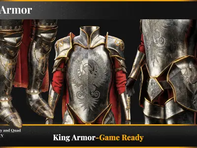King Armor Low-poly 3D model