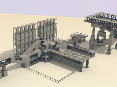 Construction-Set Blender Game Engine Free low-poly 3D model