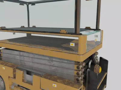 Modern engineering vehicle lift 3D model