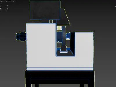 Laser Diamond Cutting Machine Low-poly 3D model