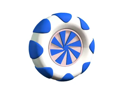 animated wheel 3D model