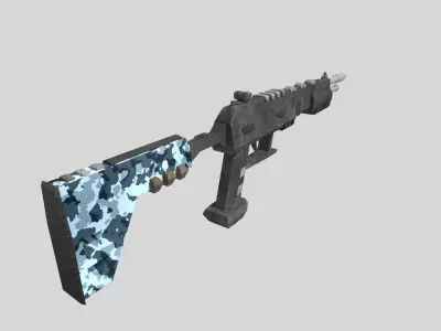 no brand low poly shotgun 1 Low-poly 3D model