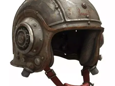 Cyber And Steampunk Helmets 3D Models Pack