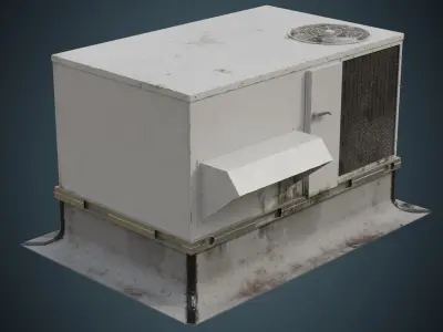 Rooftop AC Unit 6B Low-poly 3D model