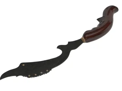 Kujang Knife Low-poly 3D model
