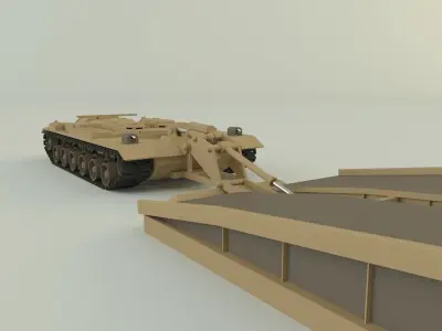 M60 AVLB Bridge Layer military vehicle 3D model