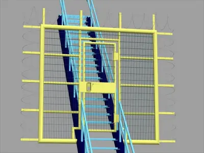 Stair security gate Free 3D model
