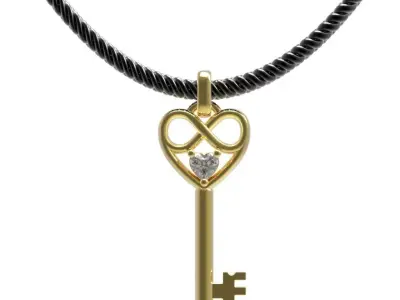3d key necklace for print 3D print model