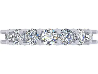 Round Stone Eternity Band 3D print model purchase