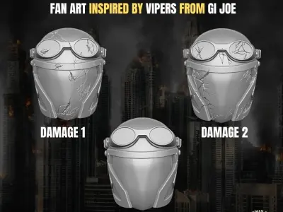 Viper Collection Fan Art Heads for Action Figures 3D print model purchase