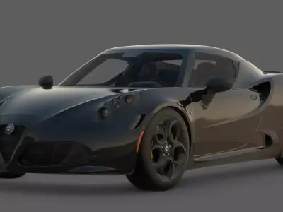 2018 Alfa Romeo 4C Competizione 3D Model Carbon Fiber  Low-poly 3D model