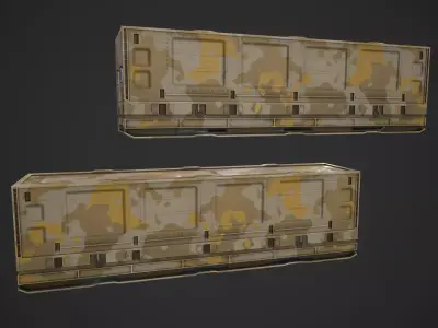 Military Shipping Container Low-poly 3D model