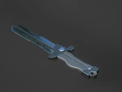 Knife samurai sword Low-poly 3D model purchase