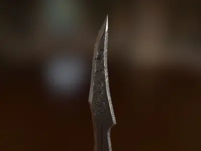 Hunting Knife HQ Free low-poly 3D model