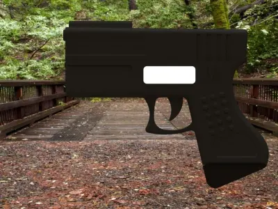 Conceptual gun 6 Low-poly 3D model