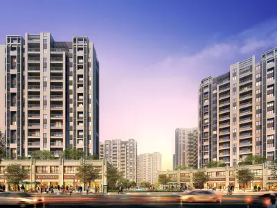 3Dmax fashion city commercial square building 42 3D model