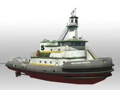 Tug Boat 3D model
