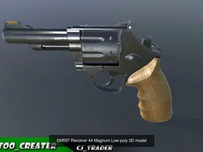 Pistol Pack Lowpoly Collection  3D Model