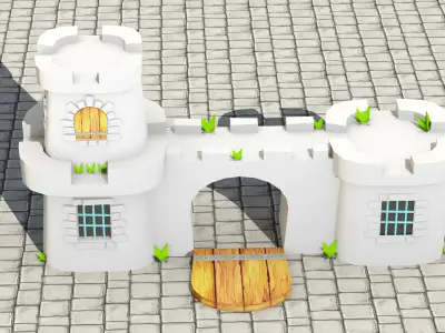 Castle Game low poly Low-poly 3D model