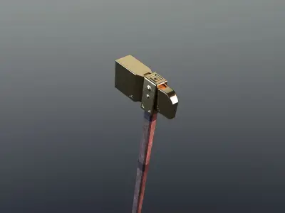 Hammer - Gold Low-poly 3D model