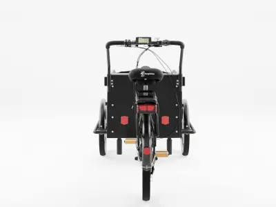 3D Model of Cargobike Classic Dog Low-poly 3D model