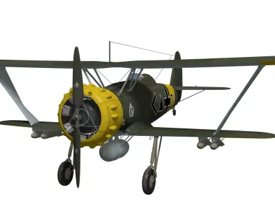 Henschel Hs123 3D model purchase
