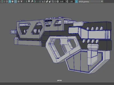 low-poly rifle gun Free 3D model