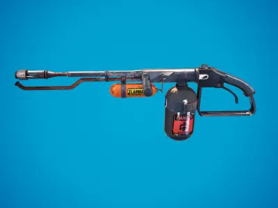 Flamethrower Low-poly 3D model get