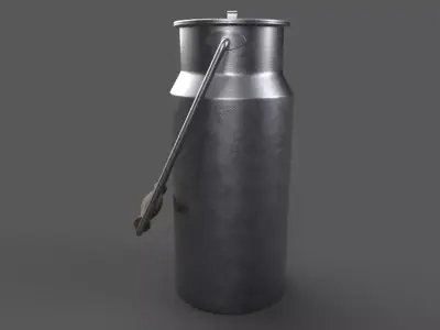 Milk Can Low-poly 3D model
