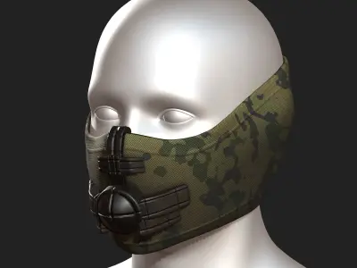Helmet scifi military combat 3d model low poly human  Low-poly 3D model