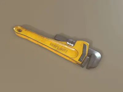 Tool Kit with Crowbar Low-poly 3D model