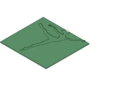 ElegantBallerinaSilhouetteMoldForCastingWallArt 3D model