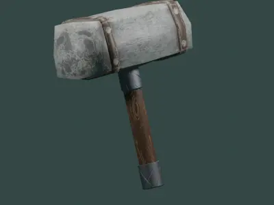 hammer 3D Free low-poly 3D model