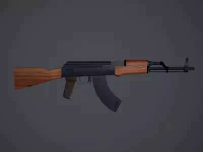 3d model of AK47 Free low-poly 3D model