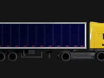 Cargo Truck Low-poly 3D model from CGTrader