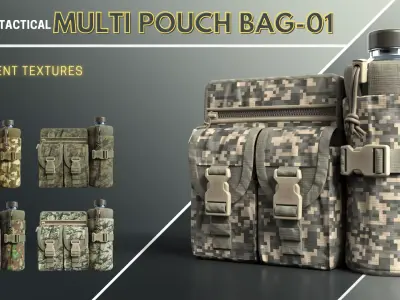 Military and Tactical Multi Pouch Bag 01 Free 3D model